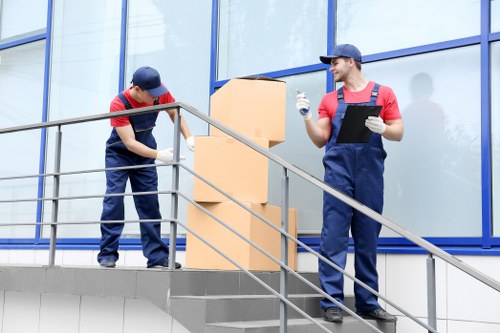Professional moving truck support for a local office move