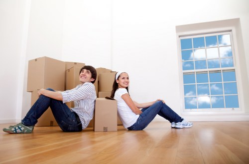 Boxes and furniture prepared for removals in Twickenham
