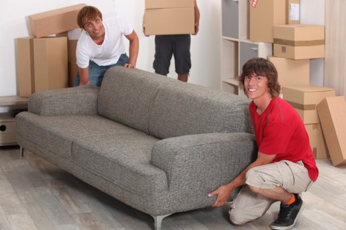 Furniture being carefully loaded for a Twickenham house move